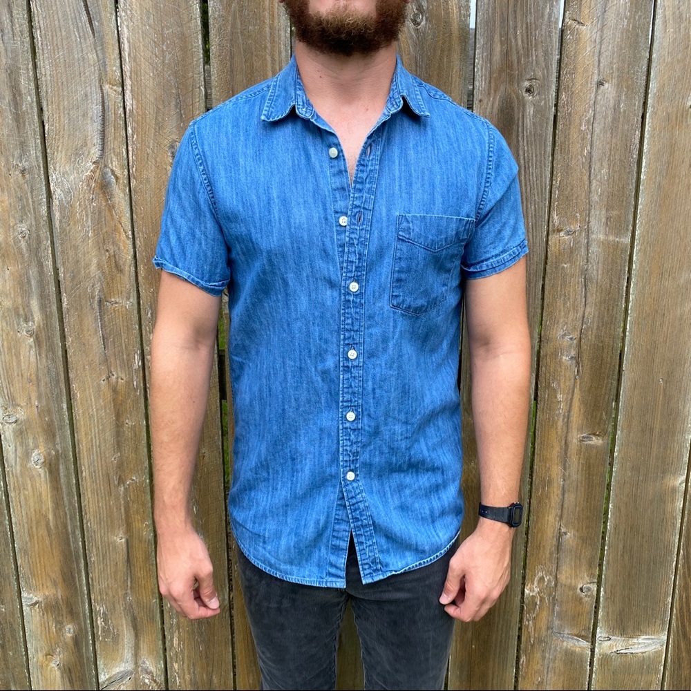 Topman | Men’s Denim Chambray Button up Small
